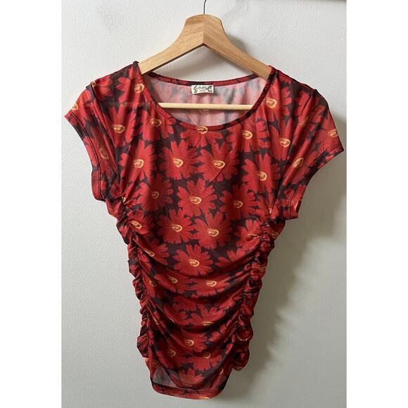 Free People Keep it simple mesh top women's size medium - Picture 1 of 4